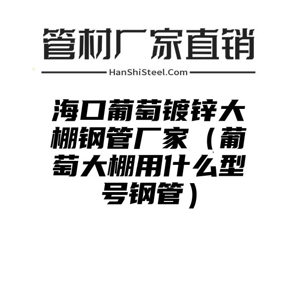 海口葡萄镀锌大棚钢管厂家（葡萄大棚用什么型号钢管）